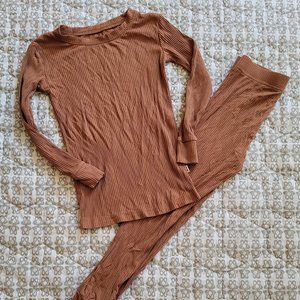 Little Sleepies Caramel Ribbed Set | 3T